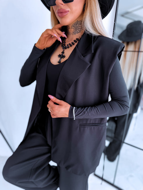 Komplekts "INTENSE 22666" - veste + bikses - MELNS
